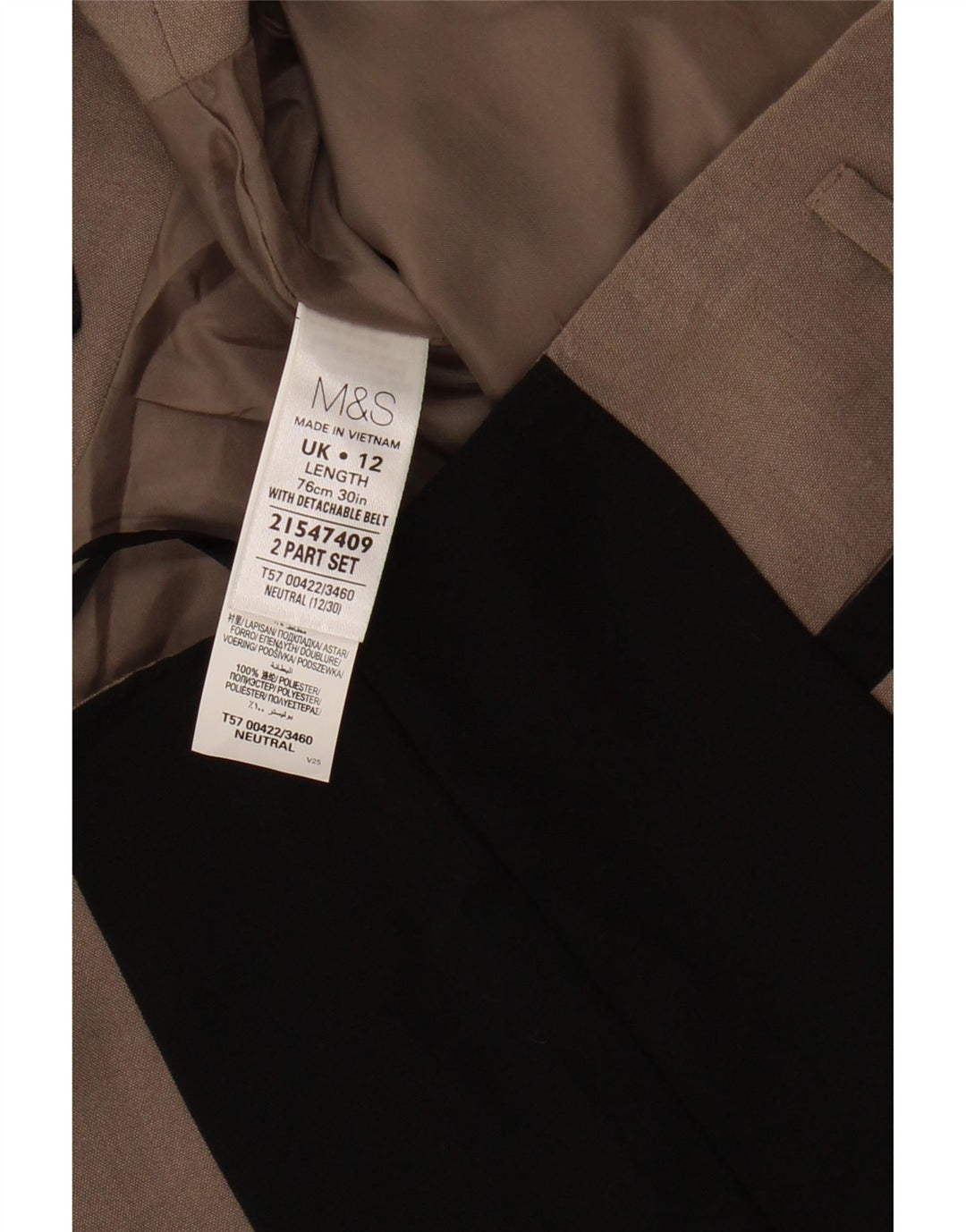 MARKS & SPENCER Womens Pencil Skirt UK 12 Medium W32 Grey Colourblock