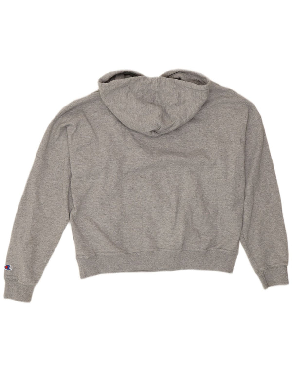 Champion Womens Graphic Oversized Hoodie Pullover UK 14 Mittelgrau meliert