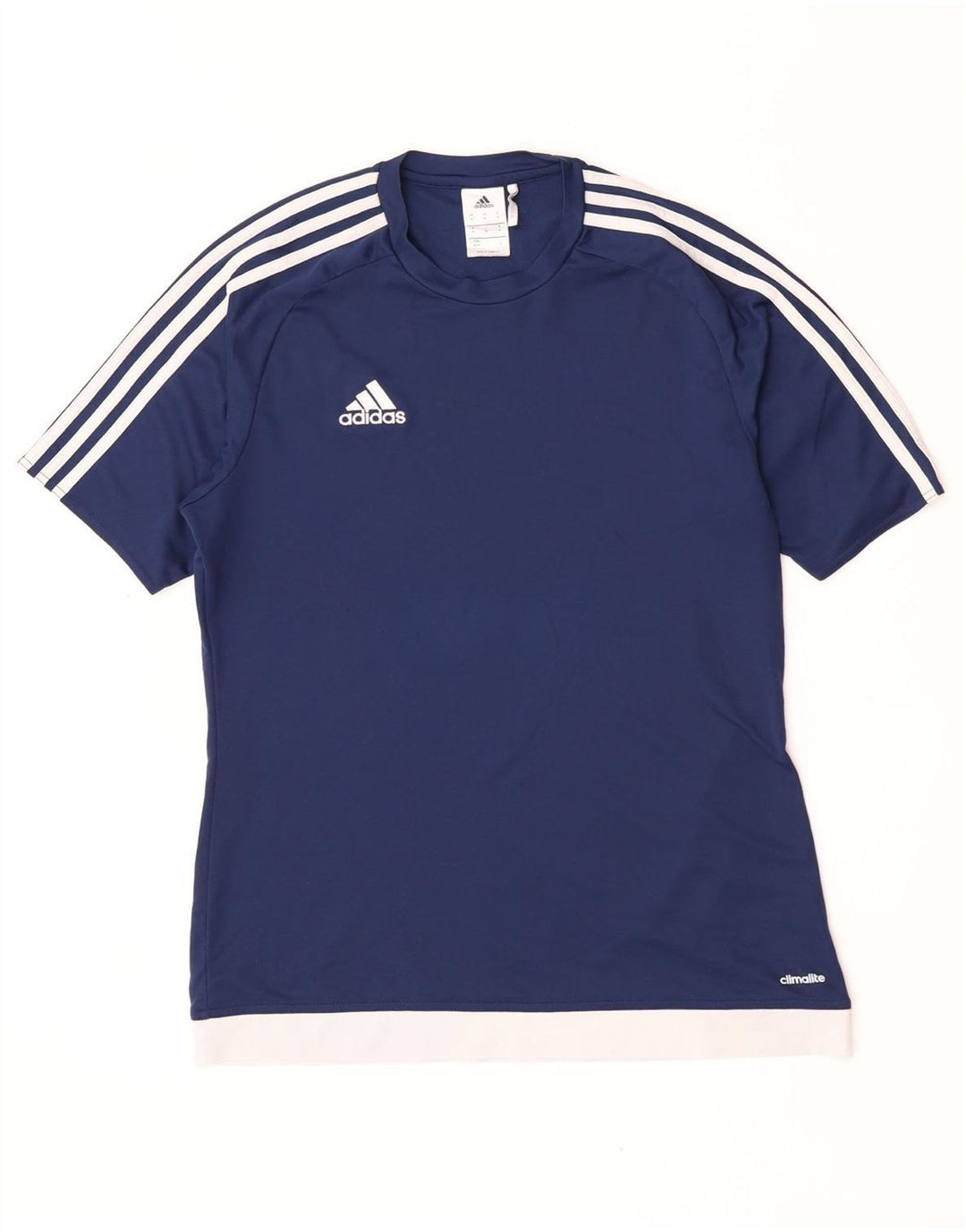 Adidas Herren Climalite T-Shirt Top Medium Marineblau Colourblock Polyester