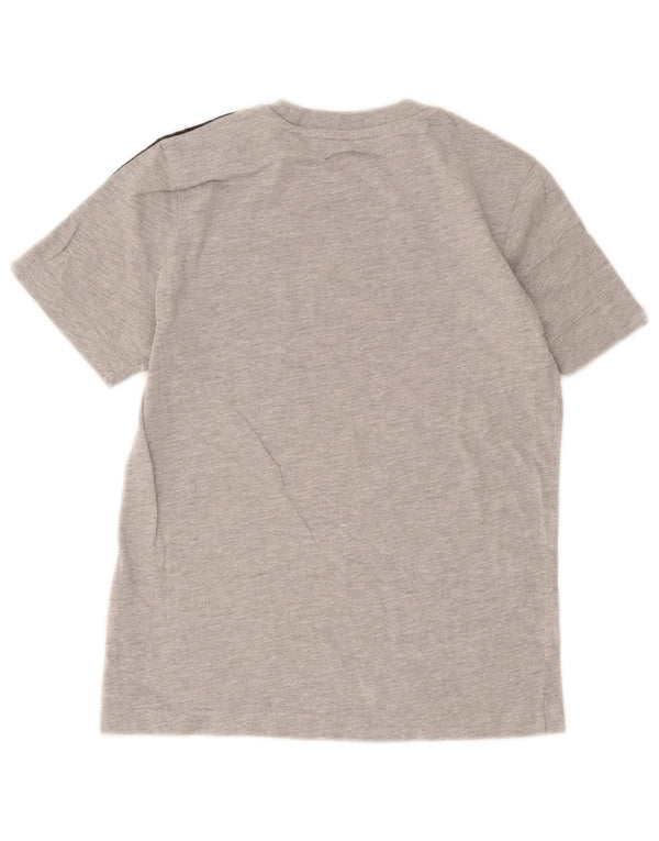 Adidas T-Shirt für Jungen, 11–12 Jahre, grau gefleckte Baumwolle