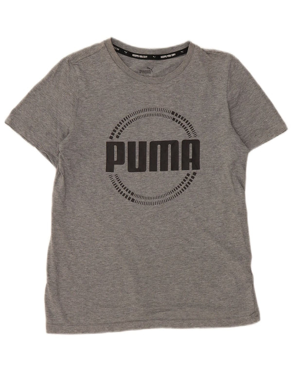 PUMA Jungen Graphic T-Shirt Top 11–12 Jahre, graue Baumwolle