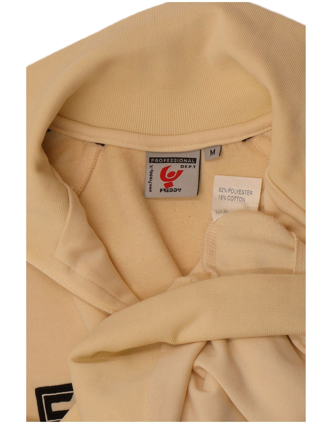 Freddy Womens Crop Graphic Trainingsanzug Top Jacke UK 14 Medium Beige