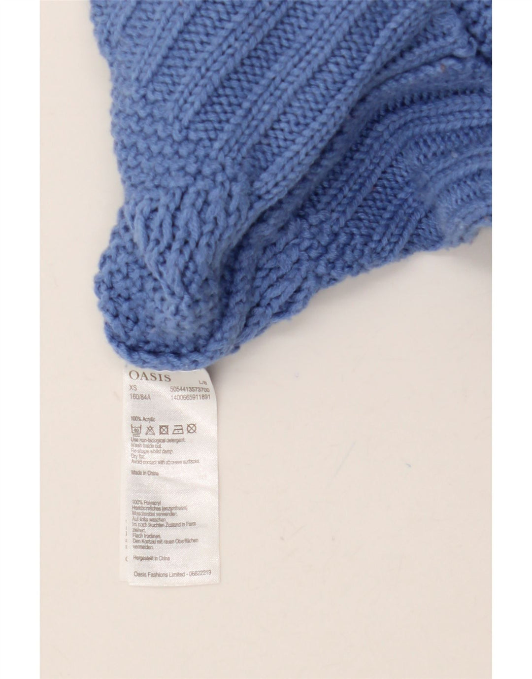 OASIS Damen-Pullover, übergroß, Rollkragenpullover, Gr. 6, XS, Blau, Acryl