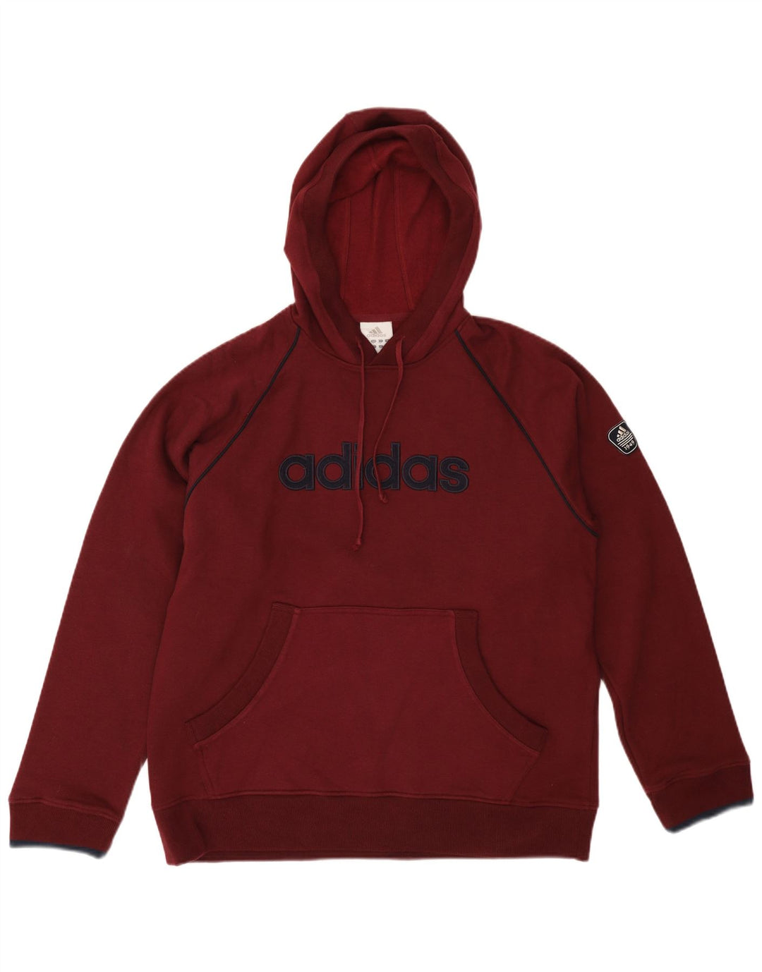 ADIDAS Herren Grafik-Hoodie-Pullover aus mittlerer kastanienbrauner Baumwolle