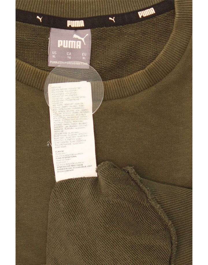 Puma Herren Sweatshirt Pullover XL Khaki Baumwolle