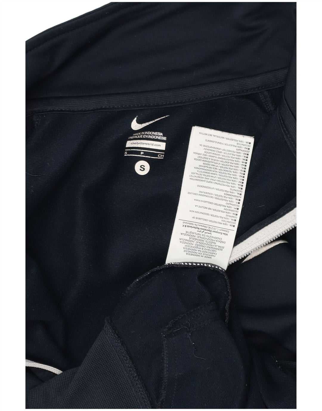 NIKE Herren-Trainingsanzug-Oberteil, Jacke, klein, marineblau, Farbblock-Polyester