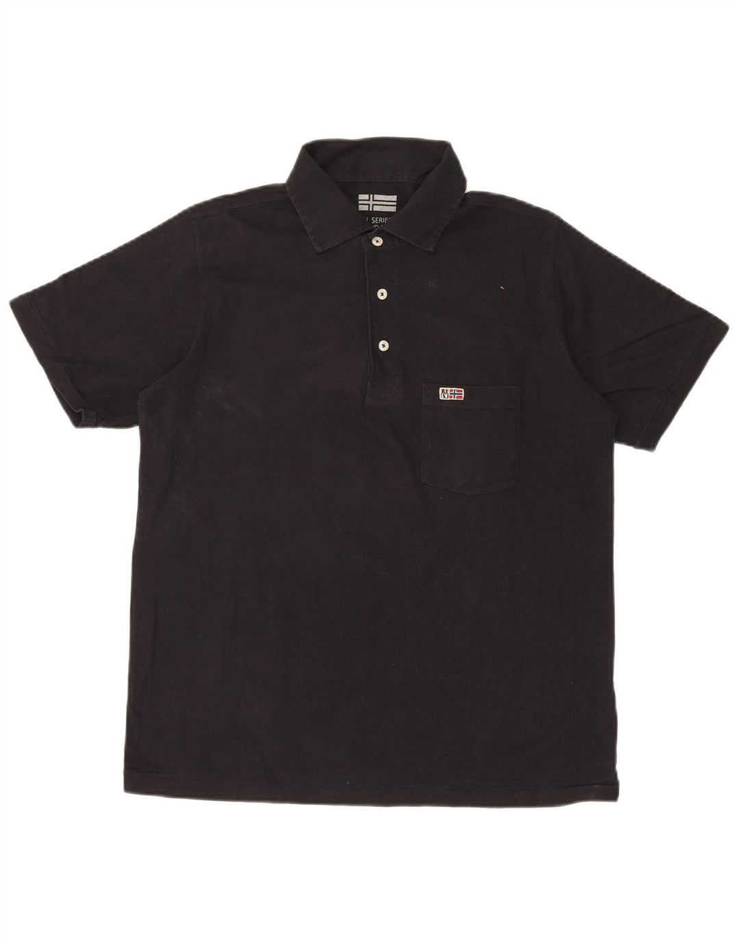 NAPAPIJRI Herren-Poloshirt, Größe S, schwarze Baumwolle