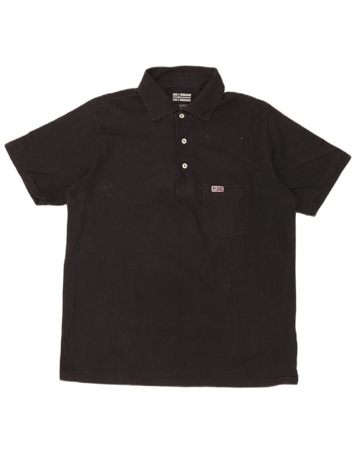 NAPAPIJRI Herren-Poloshirt, Größe S, schwarze Baumwolle