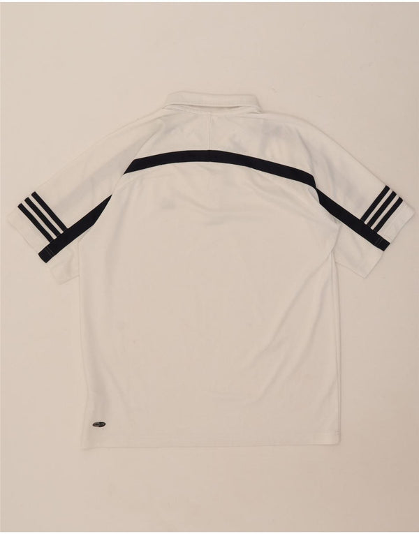 Adidas Herren Climalite Poloshirt UK 40/42 Mittelweiß Farbblock