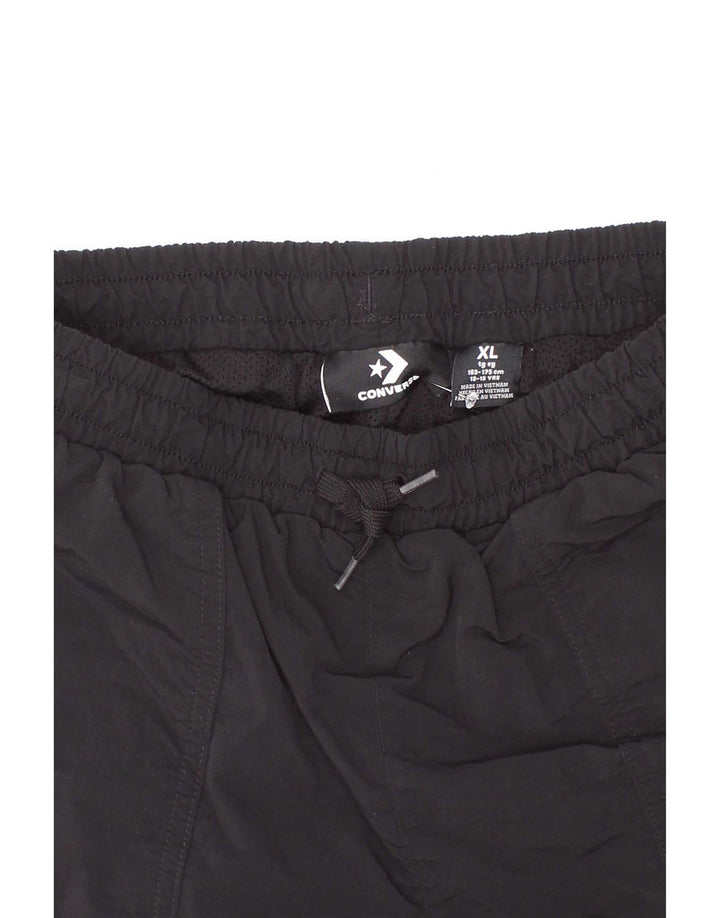 Converse Sportshorts für Jungen, 13–14 Jahre, XL, schwarzes Polyester