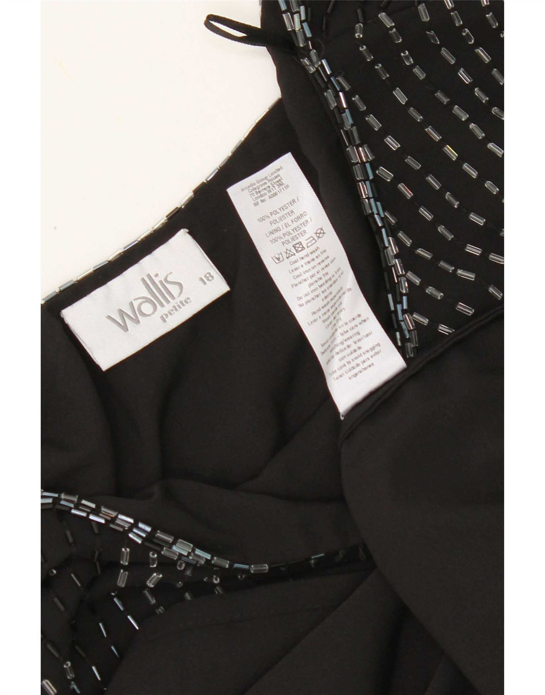 Wallis Damen Petite Etuikleid UK 18 XL Schwarz Polyester