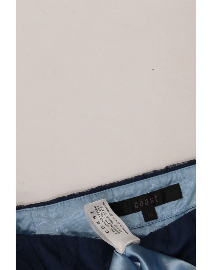 Trägerloses Kleid für Damen von COAST, Gr. 10, Größe S, blau, geblümt, Polyester