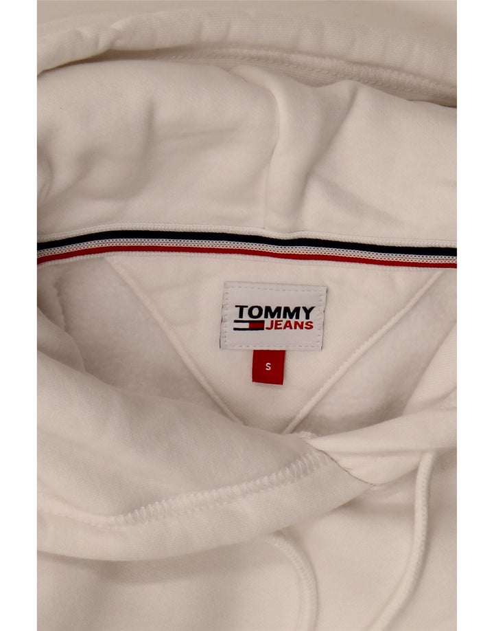 TOMMY HILFIGER Damen Übergroßer Kapuzenpullover UK 10 Small Weiß