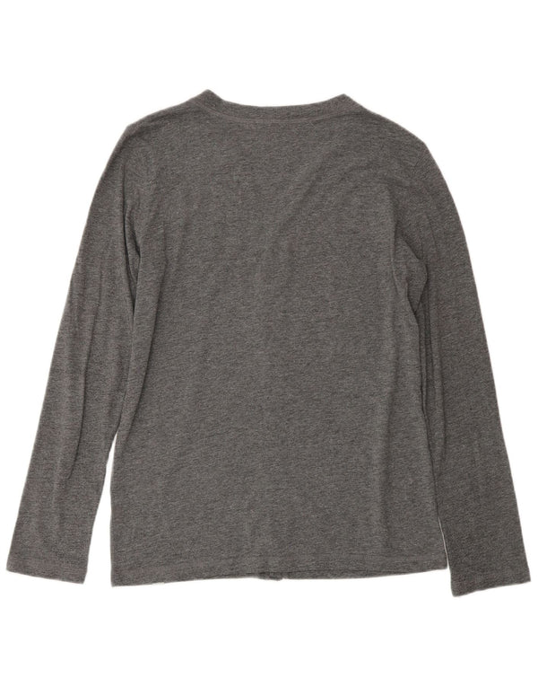 Carhartt Damen-Cardigan-Pullover UK 14 Mittelgraue Baumwolle