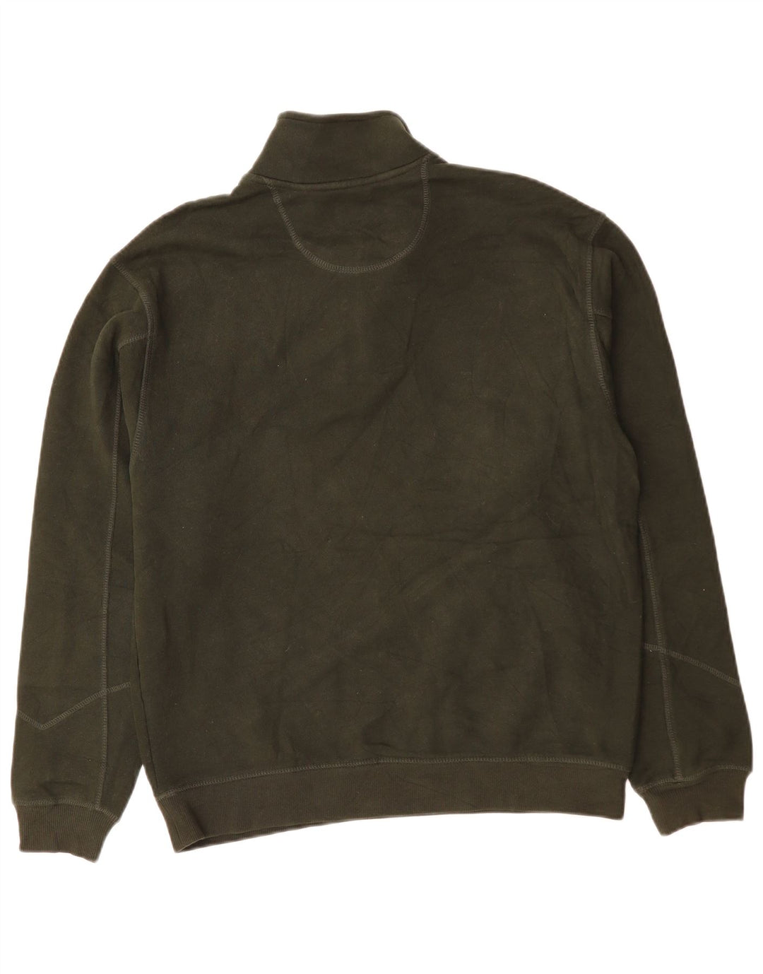 IZOD Herren-Sweatshirt mit Reißverschluss am Hals, mittlere Khaki-Baumwolle