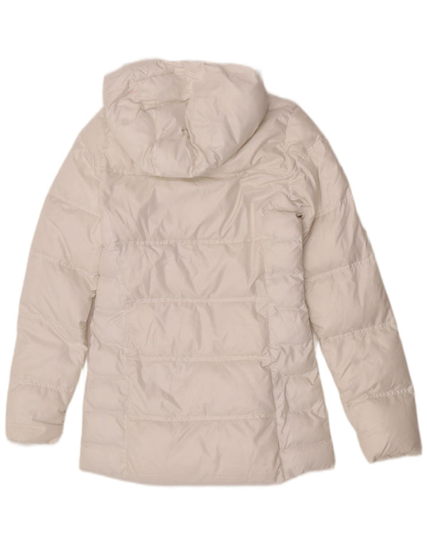 Adidas Damen Kapuzen-Übergröße, gepolsterter Mantel, UK 6, XS, Weiß, Polyester