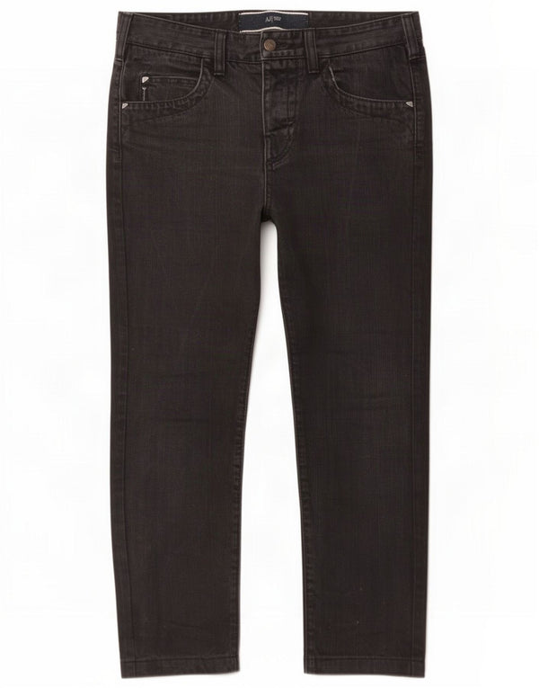 Armani Mens Straight Jeans W33 L29 Black Cotton