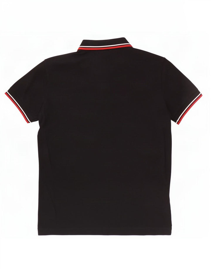 Calvin Klein Herren-Poloshirt, klein, schwarz, gestreift, Baumwolle