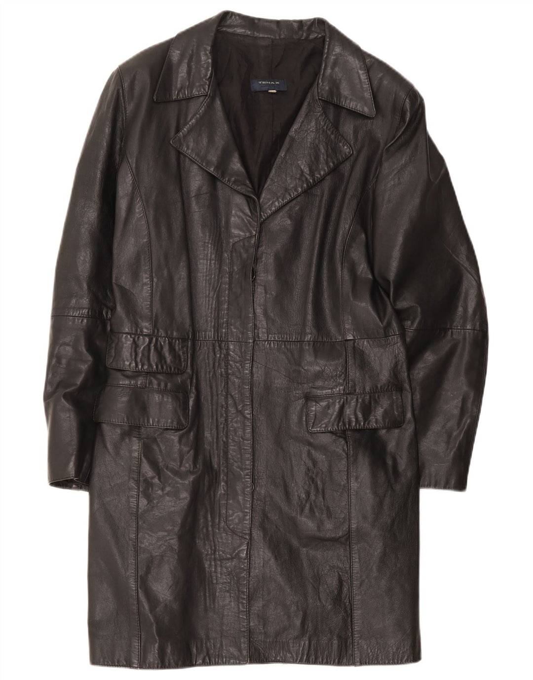Tenax Damen Ledermantel IT 46 Large Schwarz