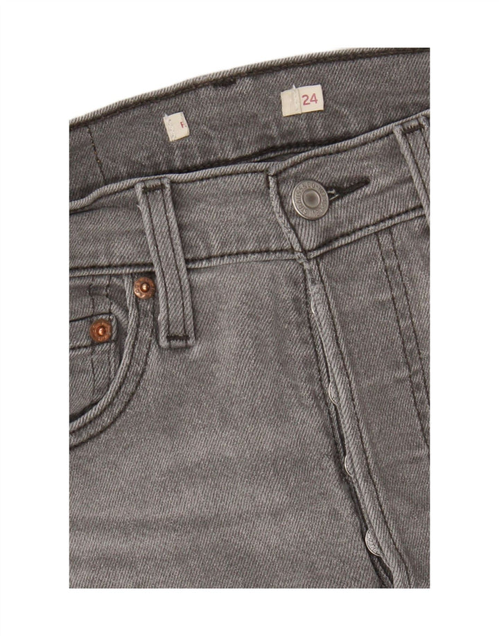 LEVI'S Damen-Jeans mit hoher Taille und weitem Bein, W24 L27, Grau