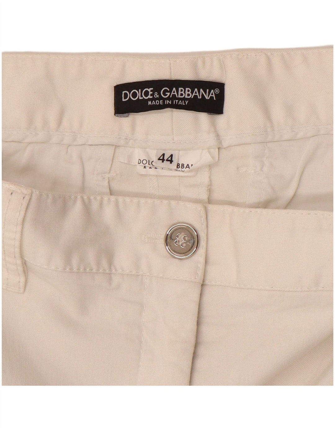 Dolce & Gabbana Damen Cargoshorts IT 44 Medium W32 Weiß