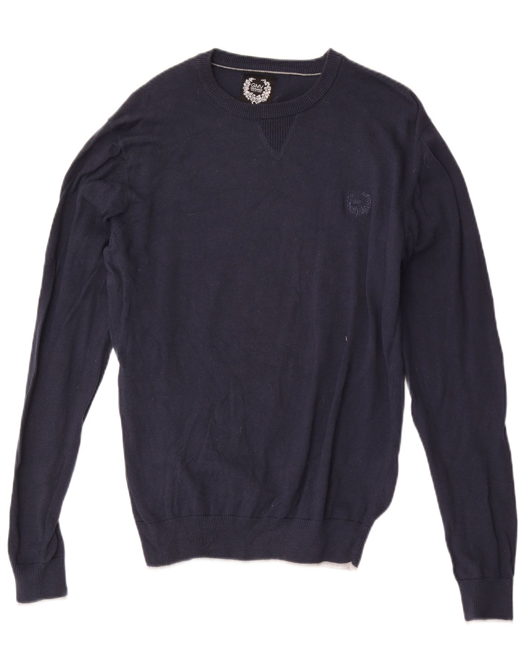 Gianmarco Venturi Herren-Pullover mit Rundhalsausschnitt, mittleres Marineblau
