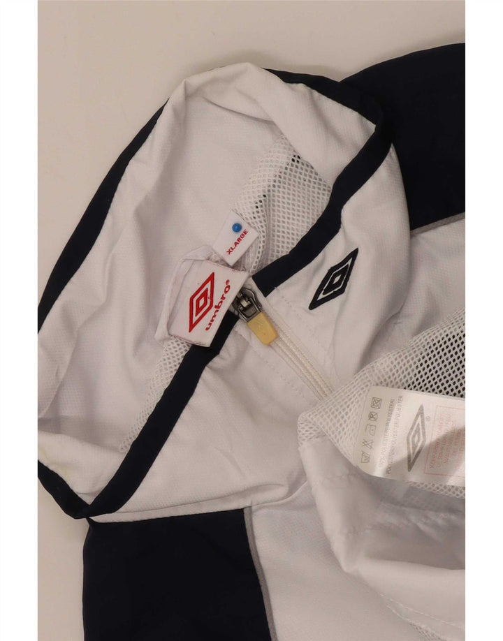 Umbro Herren-Trainingsanzug, Oberteil, Jacke, XL, Weiß, Colourblock-Polyester