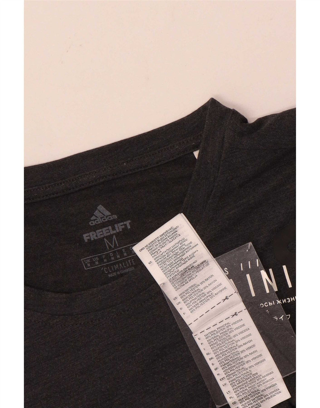 Adidas Herren Climalite Graphic T-Shirt Top Mittelgraues Polyester