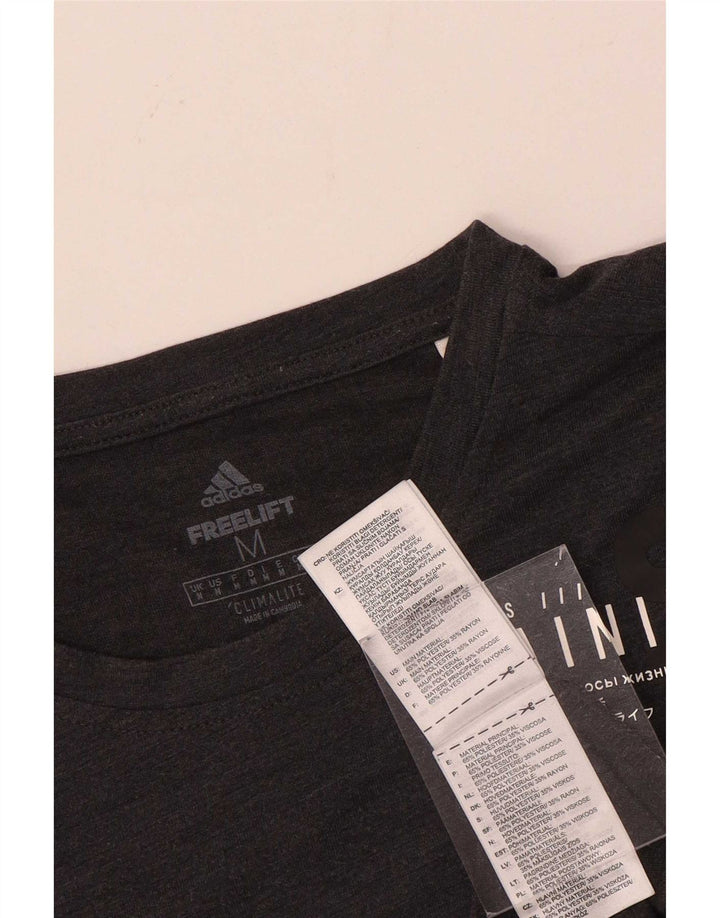 Adidas Herren Climalite Graphic T-Shirt Top Mittelgraues Polyester