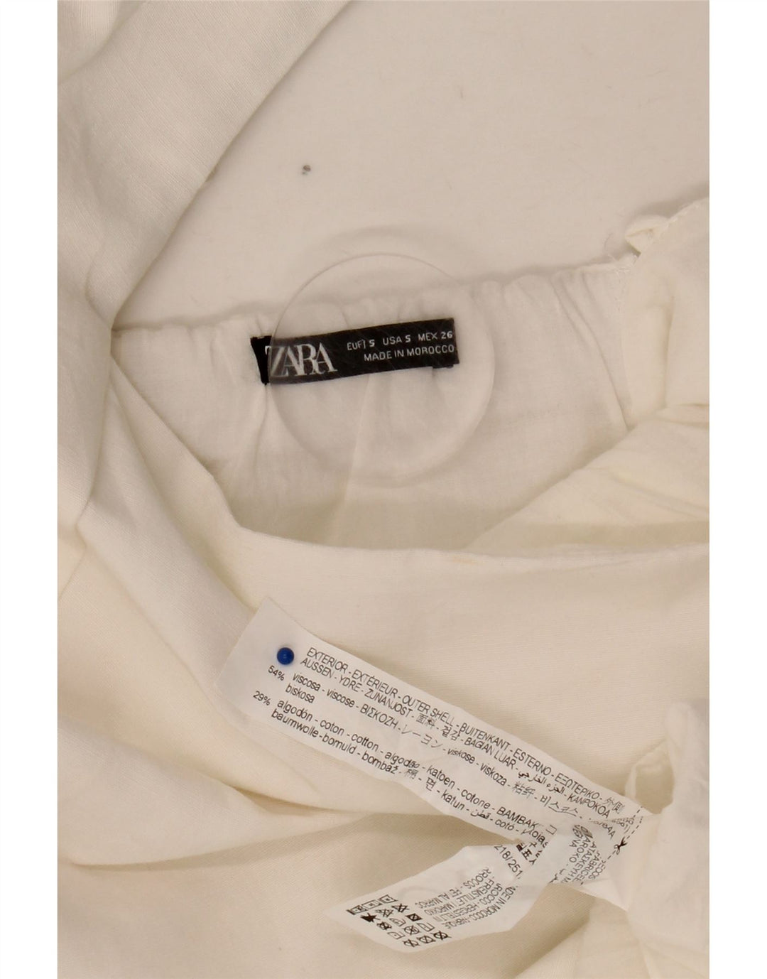Zara Damen Etuikleid UK 8 Small Weiße Viskose