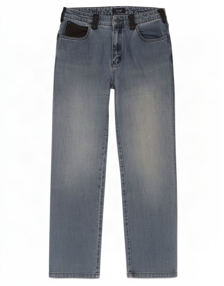 Armani Damen Straight Jeans W30 L27 Blau