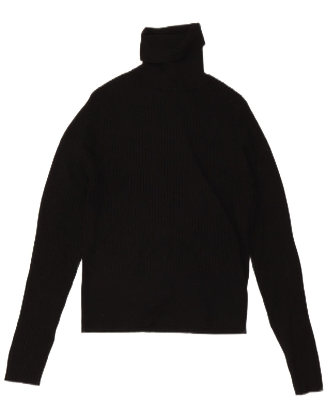 Zara Damen Crop Rollkragenpullover Pullover UK 14 Large Schwarz