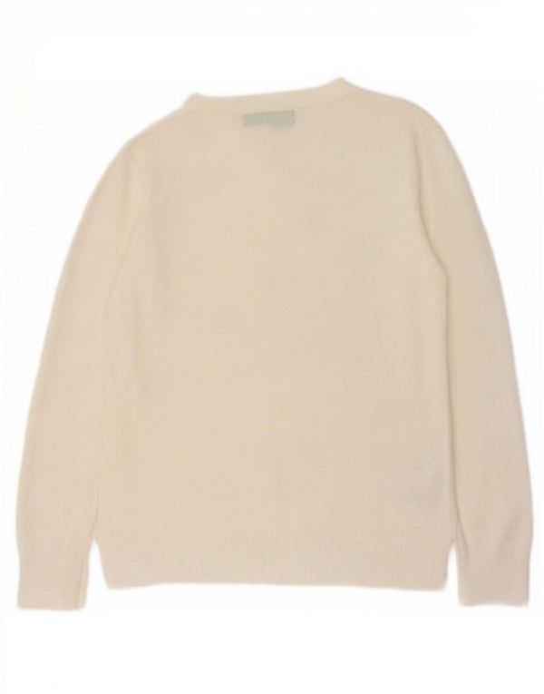 Marks & Spencer Damen-Pullover mit U-Boot-Ausschnitt, Größe S, Beige, Acryl