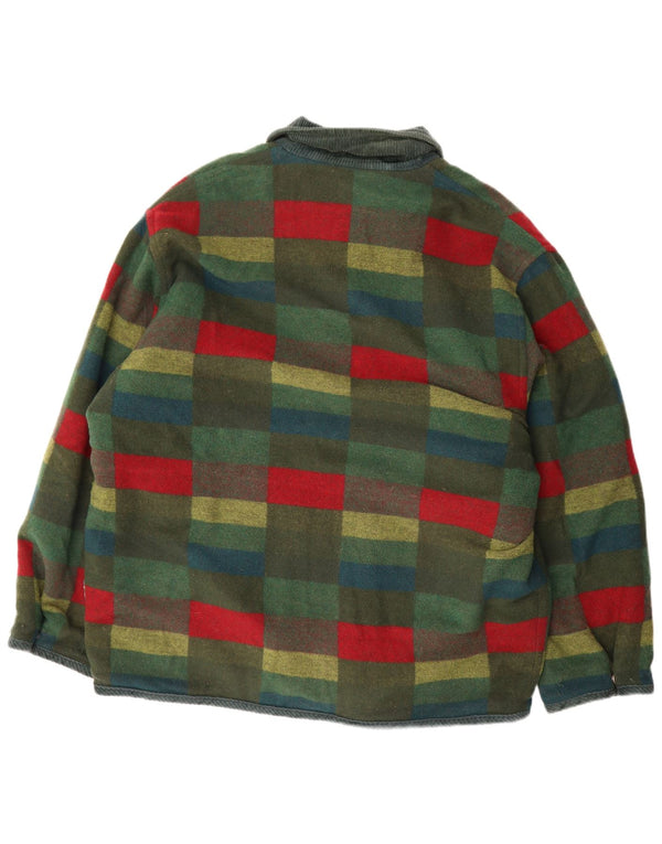 Vintage Herren Wendejacke UK 44 2XL Grün kariert