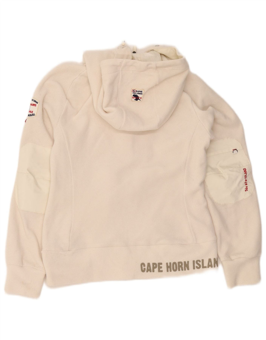 Cape Horn Damen-Fleecejacke mit Kapuze, UK 10, Größe S, Weiß