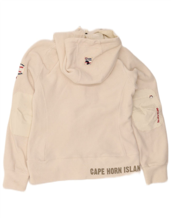 Cape Horn Damen-Fleecejacke mit Kapuze, UK 10, Größe S, Weiß