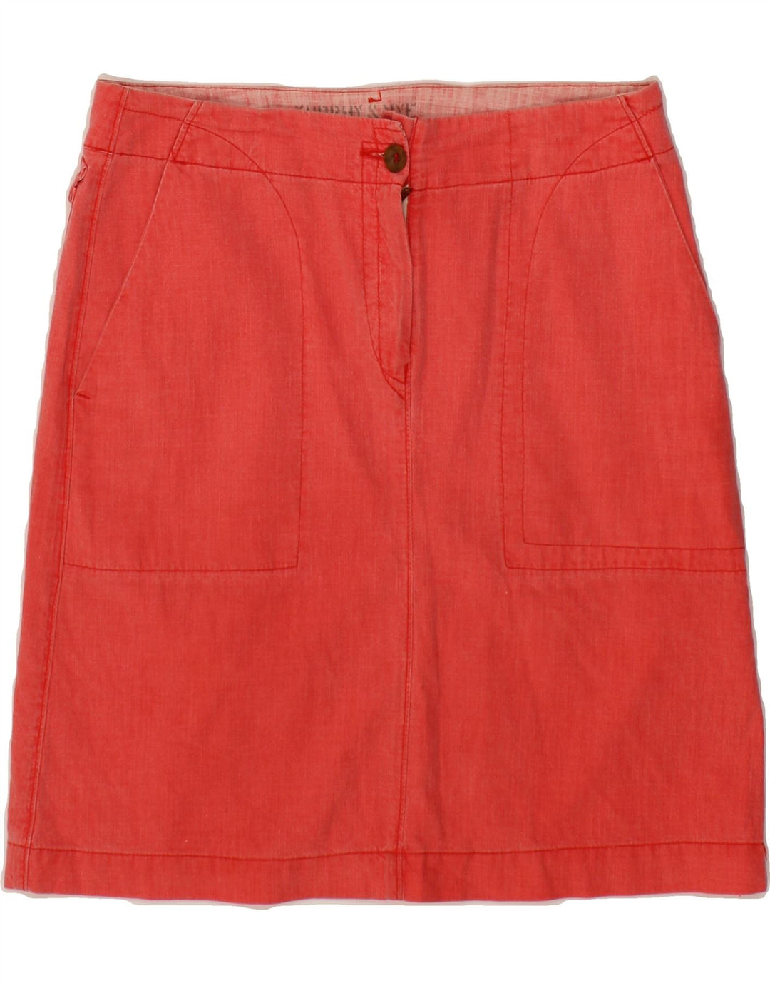 MURPHY & NYE Womens A-Line Skirt W28 Medium  Red Cotton Vintage Murphy & Nye and Second-Hand Murphy & Nye from Messina Hembry 
