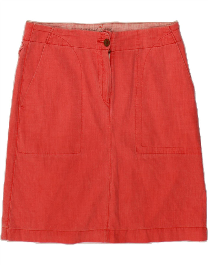 MURPHY & NYE Womens A-Line Skirt W28 Medium  Red Cotton Vintage Murphy & Nye and Second-Hand Murphy & Nye from Messina Hembry 