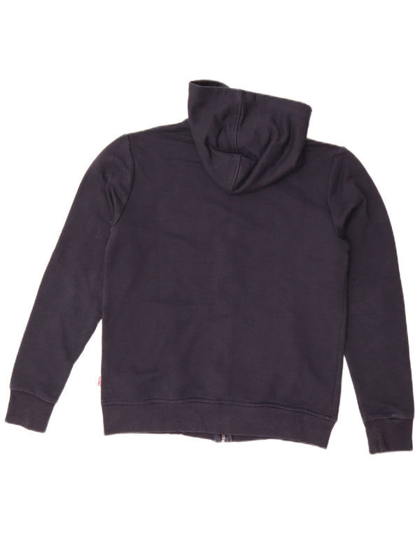 Levi's Jungen-Kapuzenpullover mit grafischem Reißverschluss, 13–14 Jahre, marineblaue Baumwolle