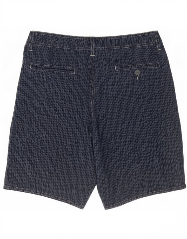 Patagonia Herren-Chinoshorts W30 Mittelmarineblaues Chevron-Polyester