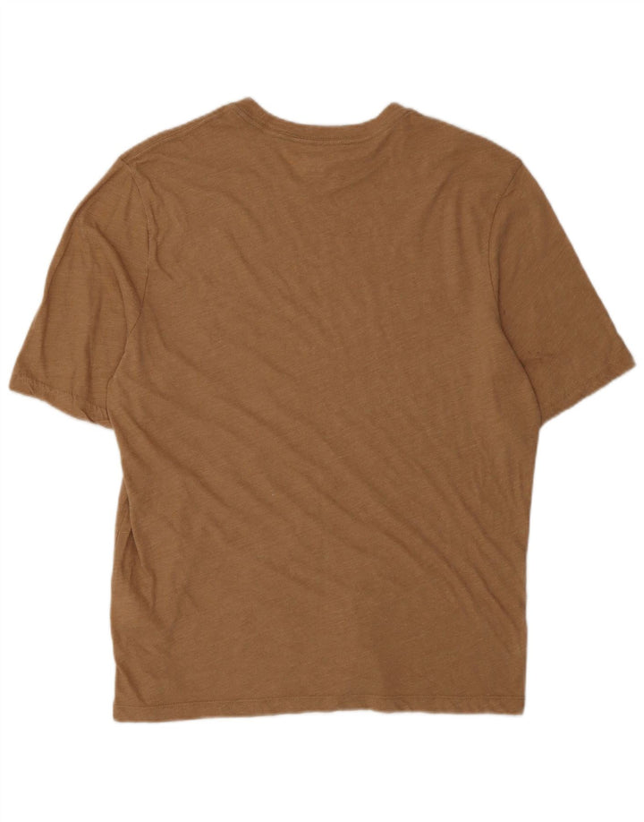 J. Crew Herren-T-Shirt-Oberteil aus mittelbeigemelierter Baumwolle