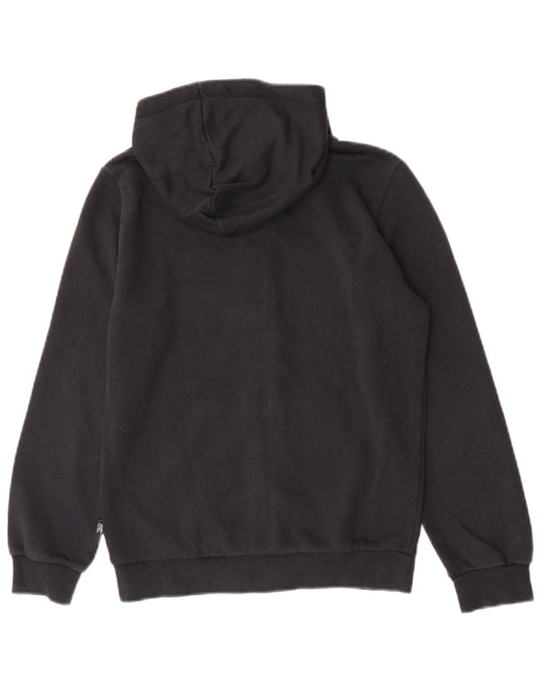 Puma Jungen Kapuzenpullover mit grafischem Reißverschluss, 11–12 Jahre, Schwarz