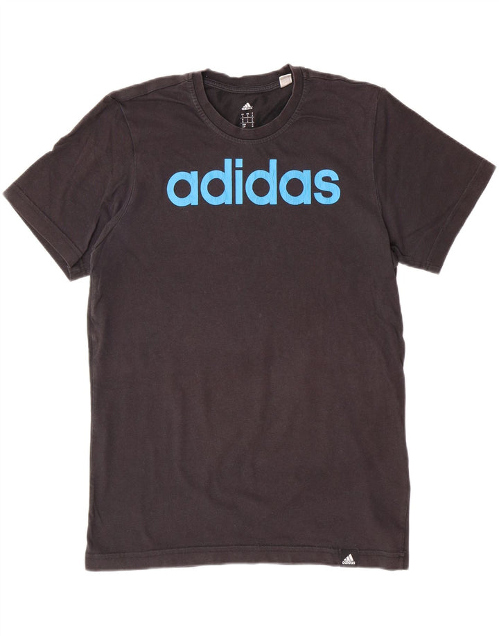 ADIDAS Mens Graphic T-Shirt Top Small Black Cotton Vintage Adidas and Second-Hand Adidas from Messina Hembry 