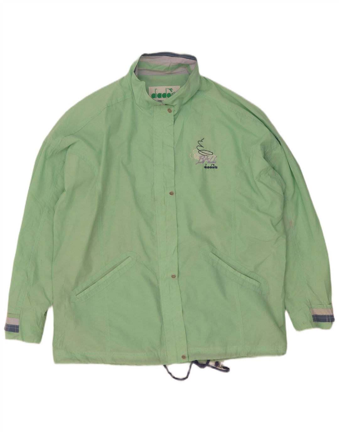 Diadora Damen Übergroße Regenjacke UK 14 Mittelgrünes Nylon