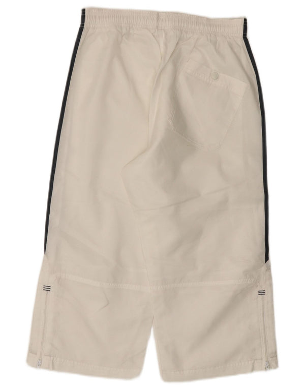 ADIDAS Mens Capri Tracksuit Trousers Small White Polyester