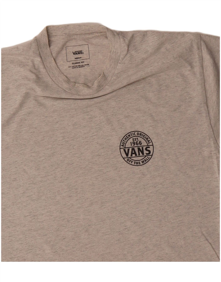VANS Herren-T-Shirt mit klassischer Passform, mittelgrau gesprenkelter Baumwolle
