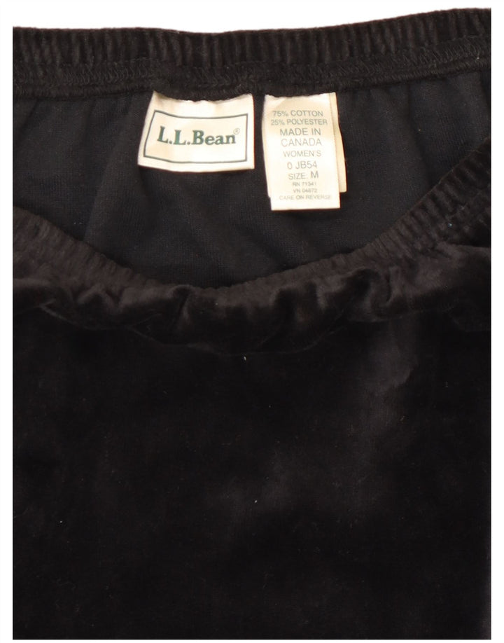 L.L.BEAN Damen-Samt-A-Linien-Rock, mittelgroß, W28, schwarze Baumwolle