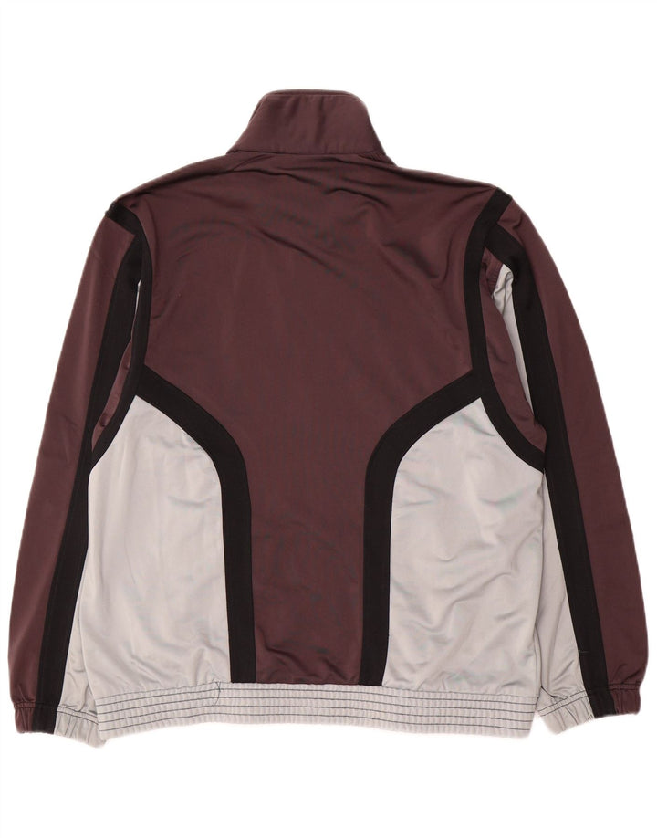 Sergio Tacchini Herren-Trainingsanzug-Oberteiljacke IT 46 Small Brown Colourblock