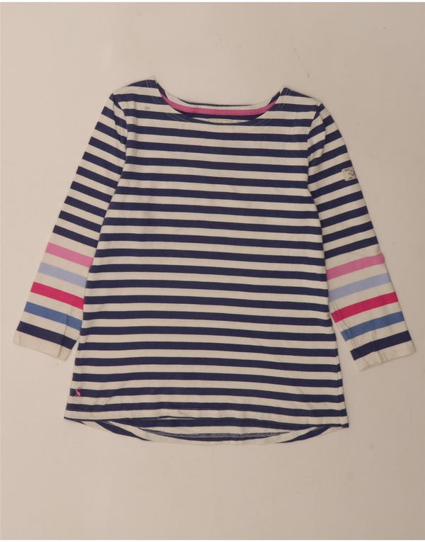 Joules Damen-Top, normal, 3/4-Ärmel, UK 12, mittelblau, gestreift, Baumwolle