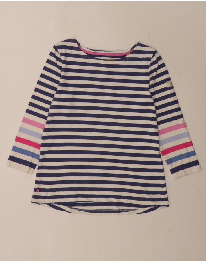 Joules Damen-Top, normal, 3/4-Ärmel, UK 12, mittelblau, gestreift, Baumwolle